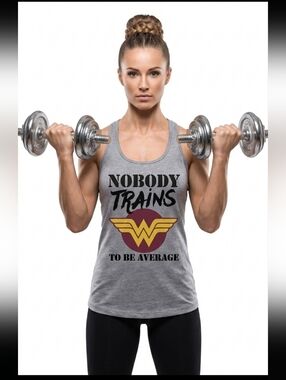 Wonder Woman Workout Tank Size S  Gray Grey Brand is Ideal T
